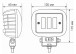 Фара рабочего света 120х115х65мм 45W 10-30V (ближний свет) ВЫМПЕЛ